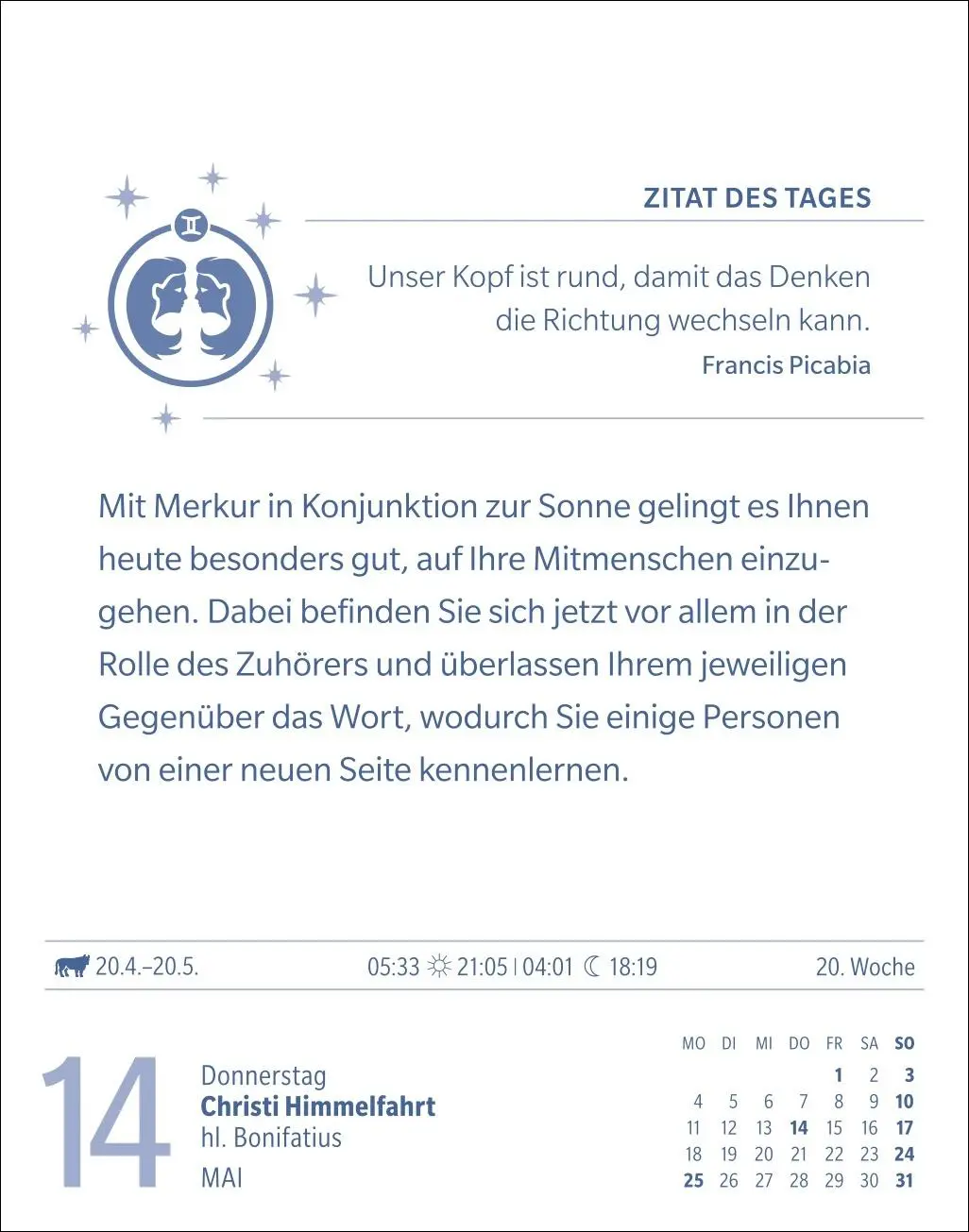 Bild: 9783840035920 | Zwillinge Sternzeichenkalender 2026 - Tagesabreißkalender - Ihr...