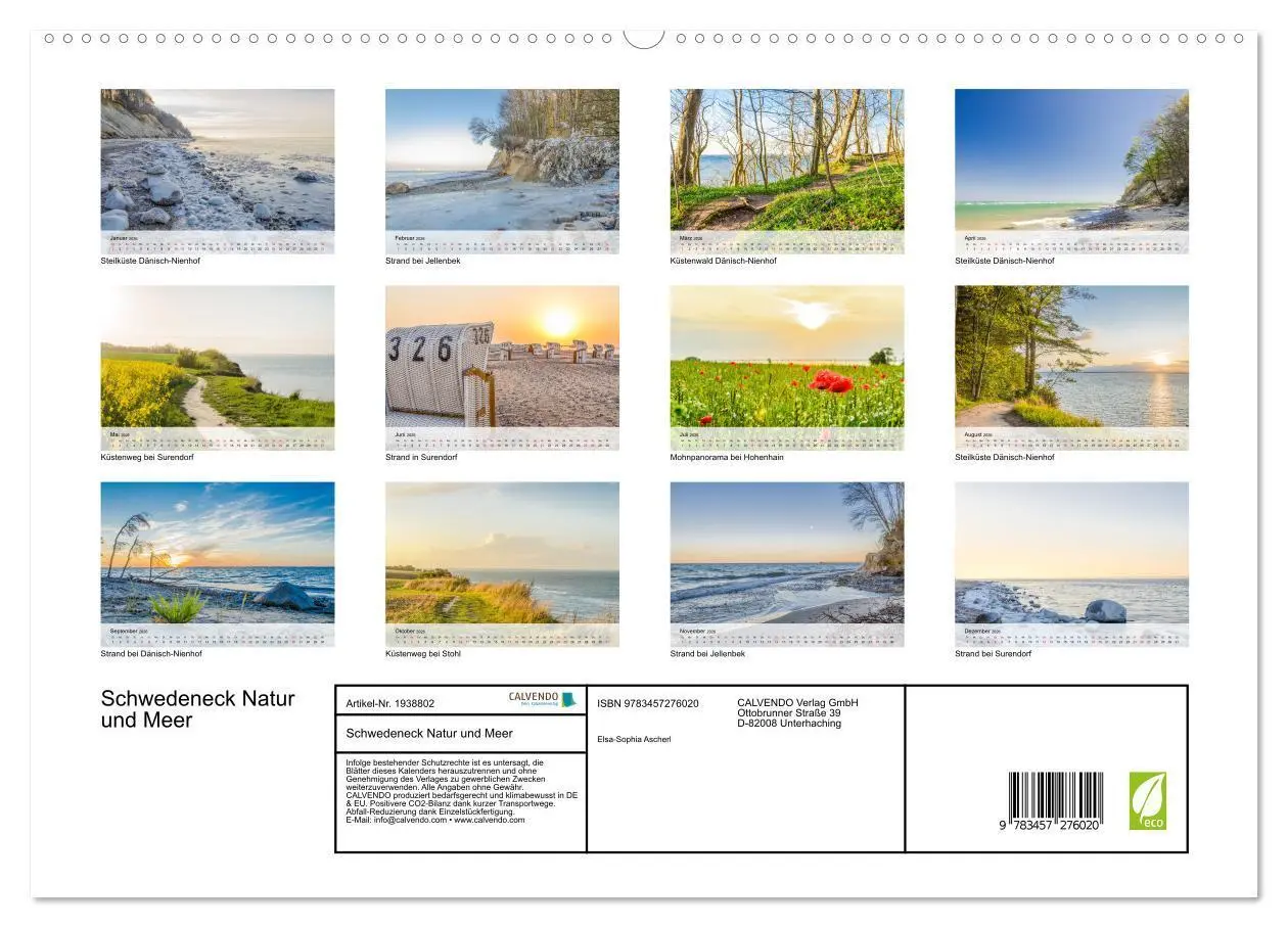 Bild: 9783457276020 | Schwedeneck Natur und Meer (hochwertiger Premium Wandkalender 2026...
