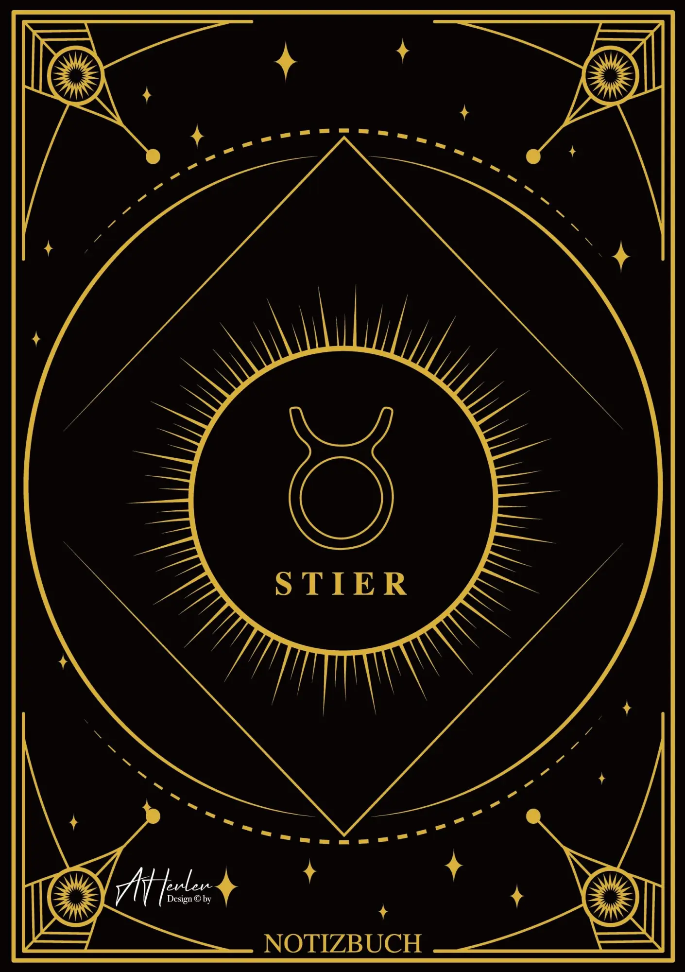 Edles Notizbuch Sternzeichen Stier | Designed by Alfred Herler