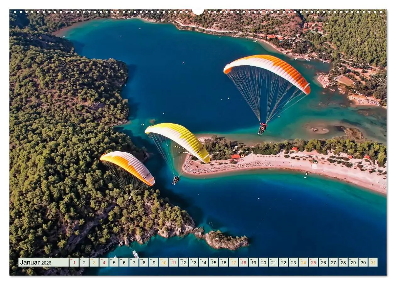 Bild: 9783457956120 | Freiheit und Abenteuer - Paragliding (Wandkalender 2026 DIN A2...