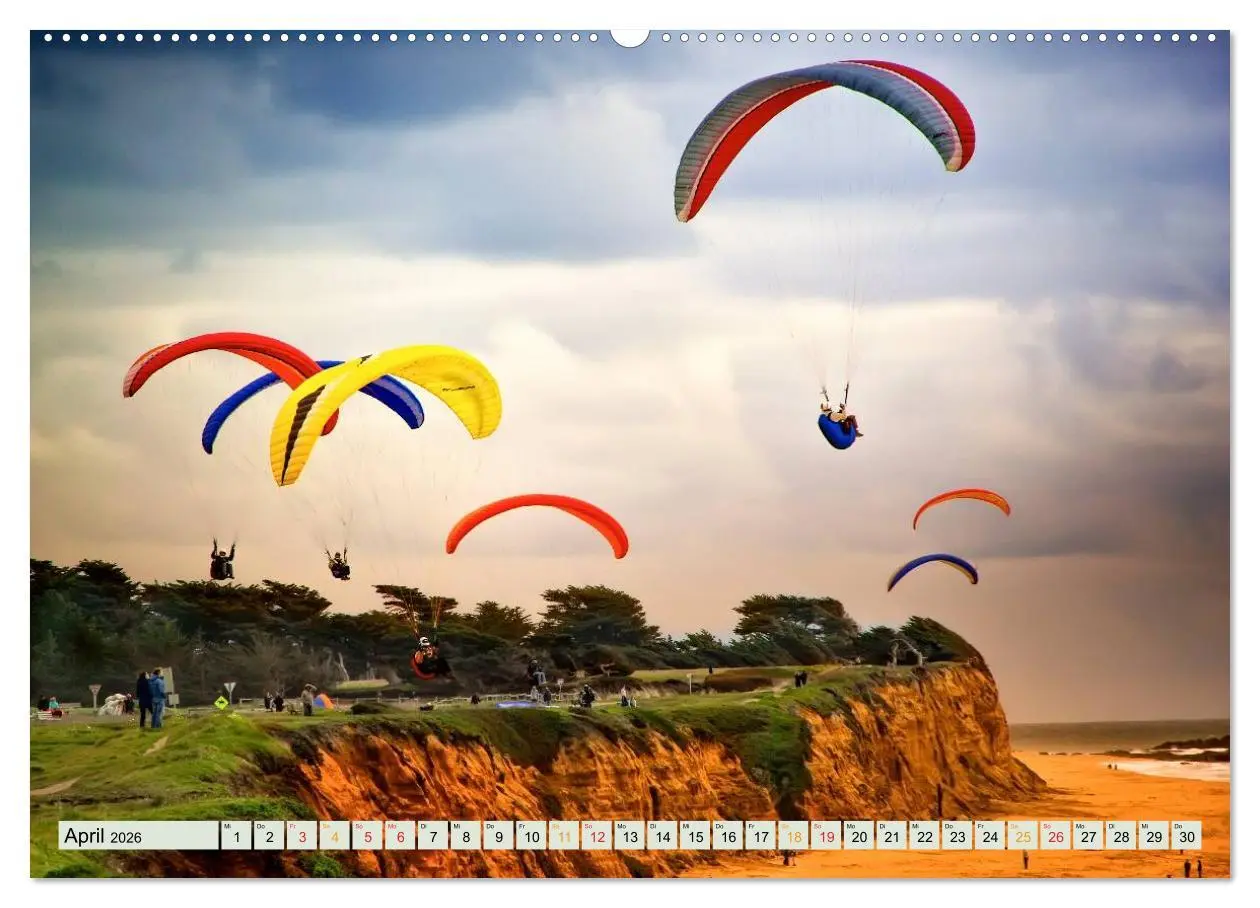 Bild: 9783457956120 | Freiheit und Abenteuer - Paragliding (Wandkalender 2026 DIN A2...