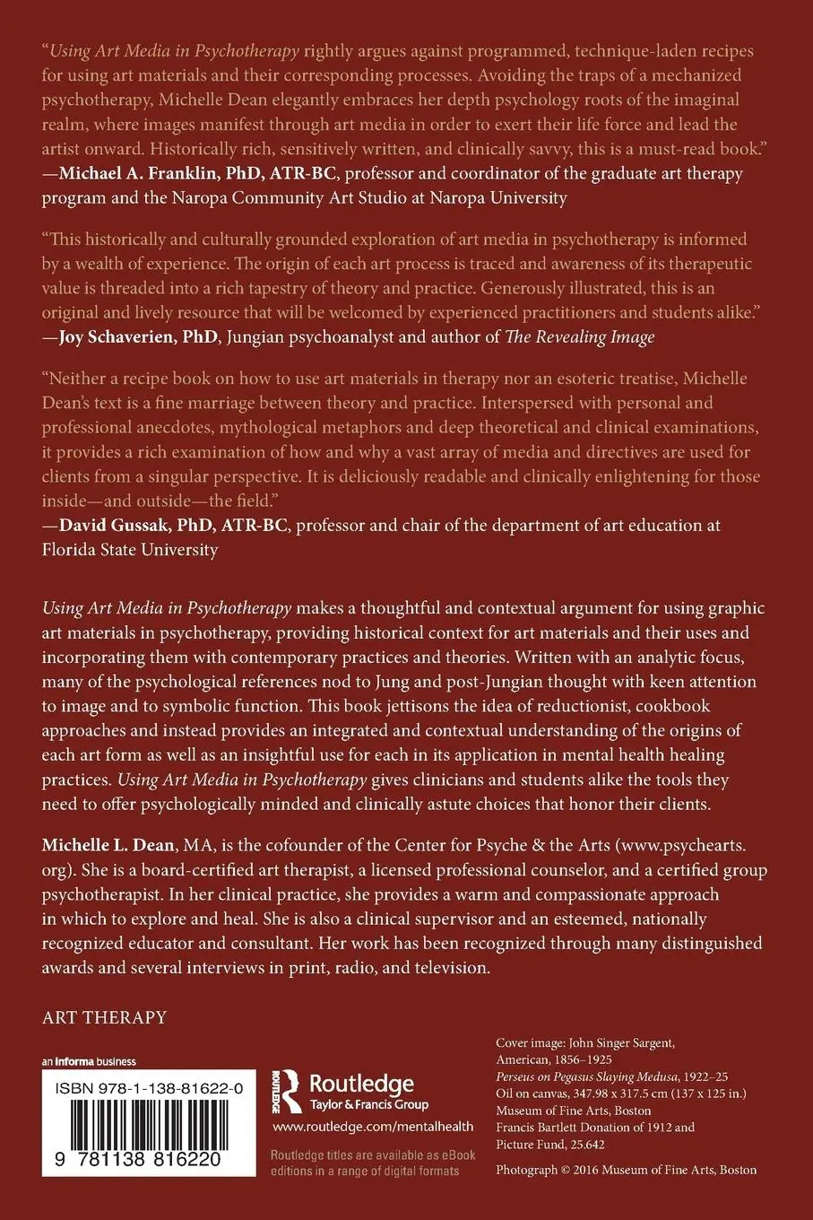Rückseite: 9781138816220 | Using Art Media in Psychotherapy | Michelle L. Dean | Taschenbuch