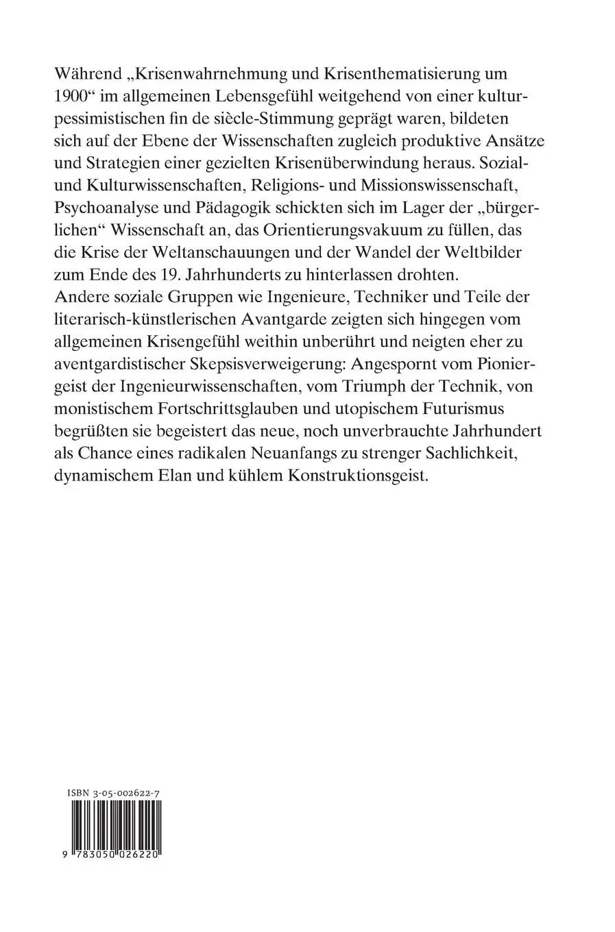 Rückseite: 9783050026220 | Vom Weltbildwandel zur Weltanschauungsanalyse | Walter Sparn (u. a.)