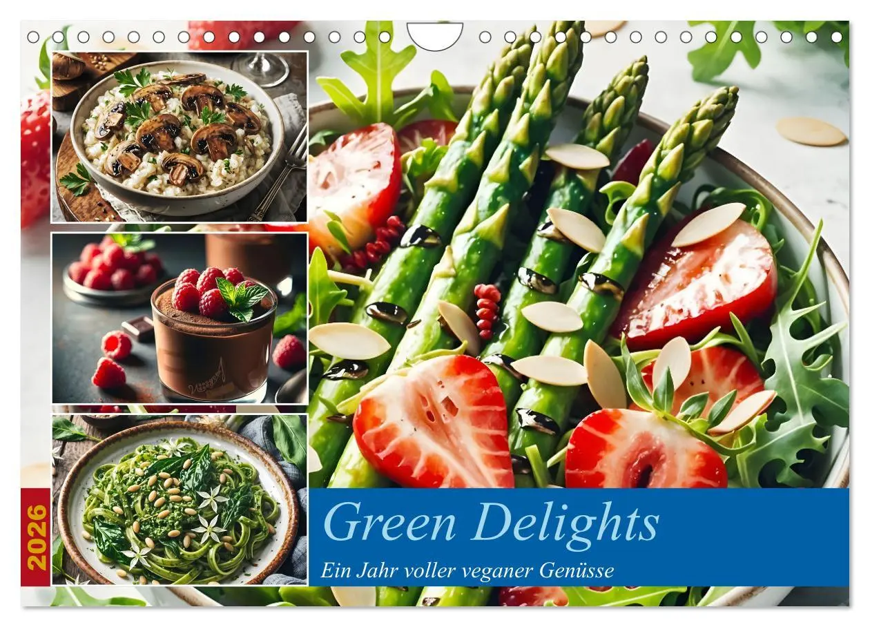 Cover: 9783457256220 | Green Delights - Ein Jahr voller veganer Genüsse (Wandkalender 2026...