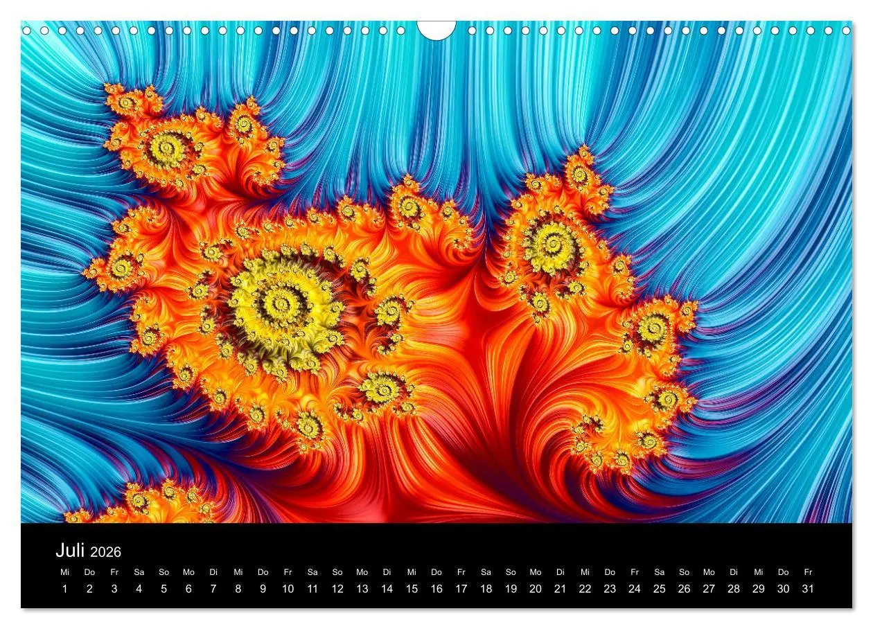 Bild: 9783457876220 | Fraktale - Farben - Formen 2026 (Wandkalender 2026 DIN A3 quer),...
