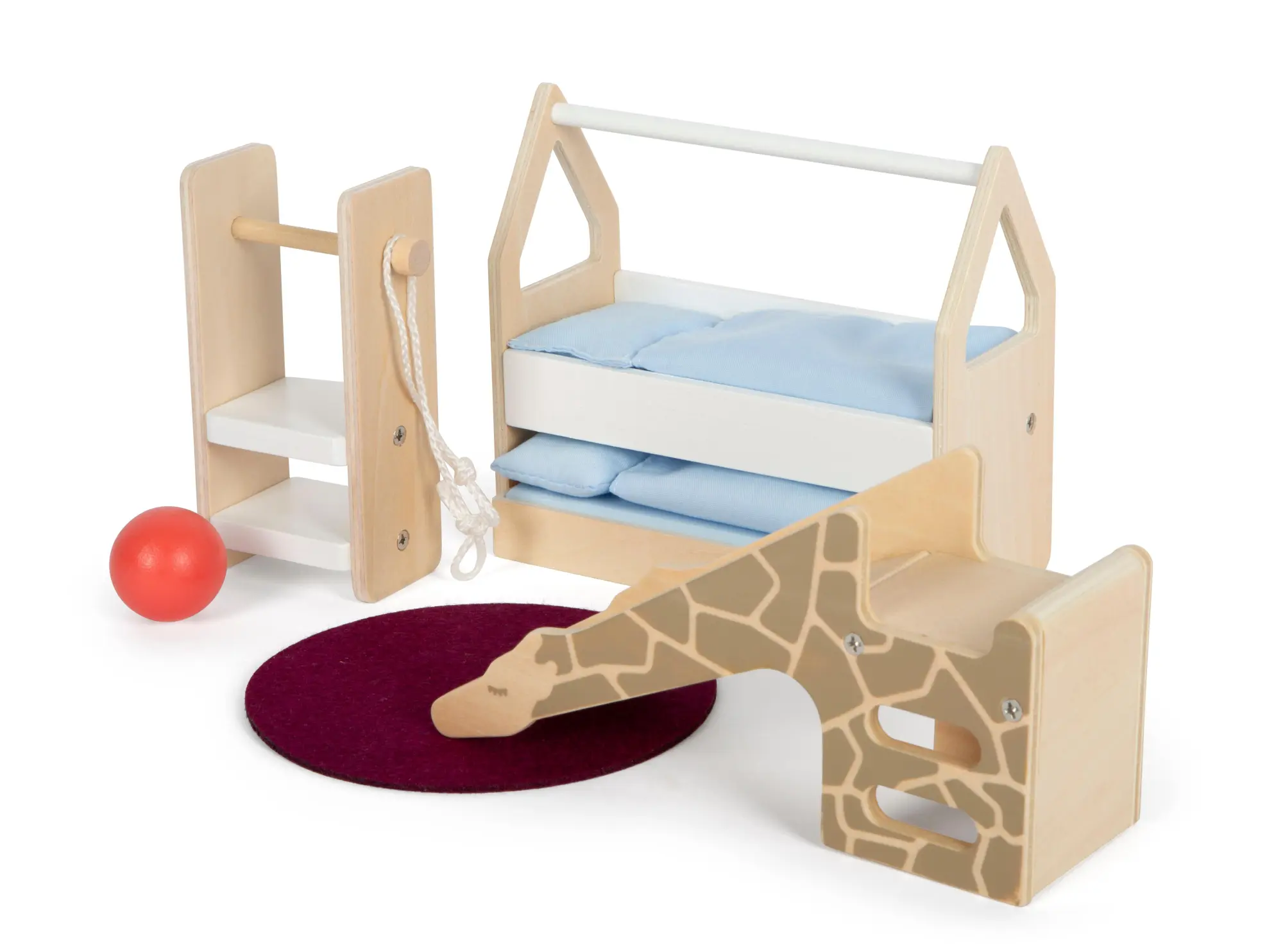 Bild: 4020972126320 | Puppenhausmöbel Kinderzimmer | Hochbett: ca. 15 x 6 x 13 cm | 12632