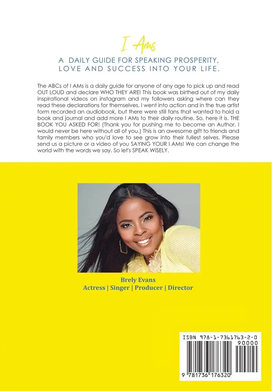 Rückseite: 9781736176320 | Brely Evans Presents The ABCs of I AMs | Brely Evans | Taschenbuch