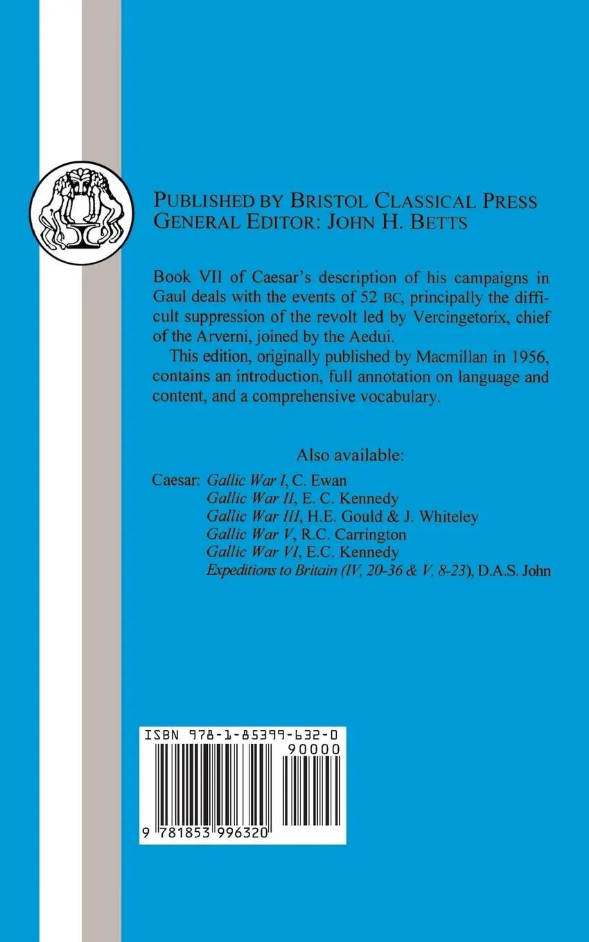 Rückseite: 9781853996320 | Caesar | Gallic War VII | J. L. Whitely (u. a.) | Taschenbuch | 2013