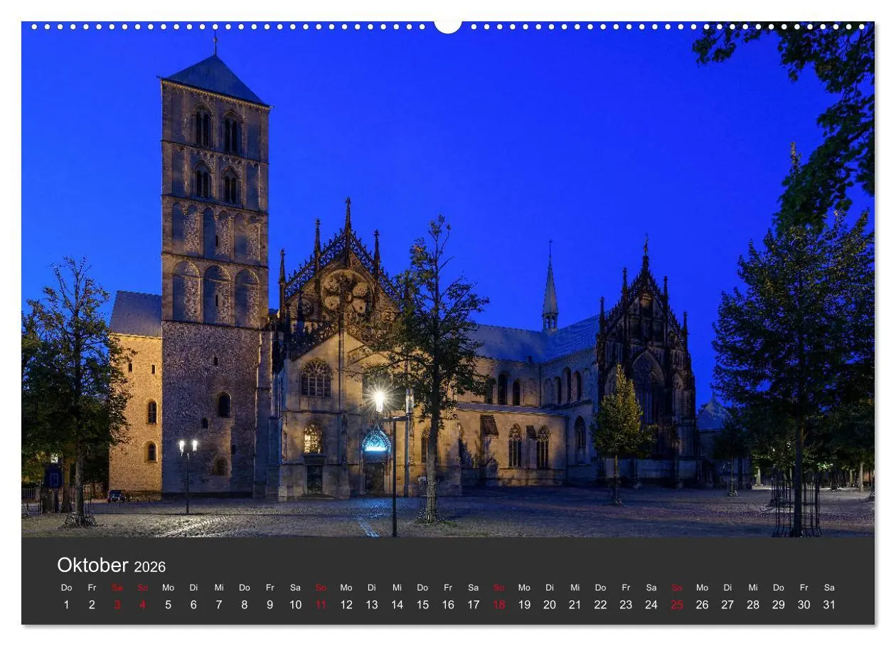 Bild: 9783457936320 | Münster mit Licht (Wandkalender 2026 DIN A2 quer), CALVENDO...