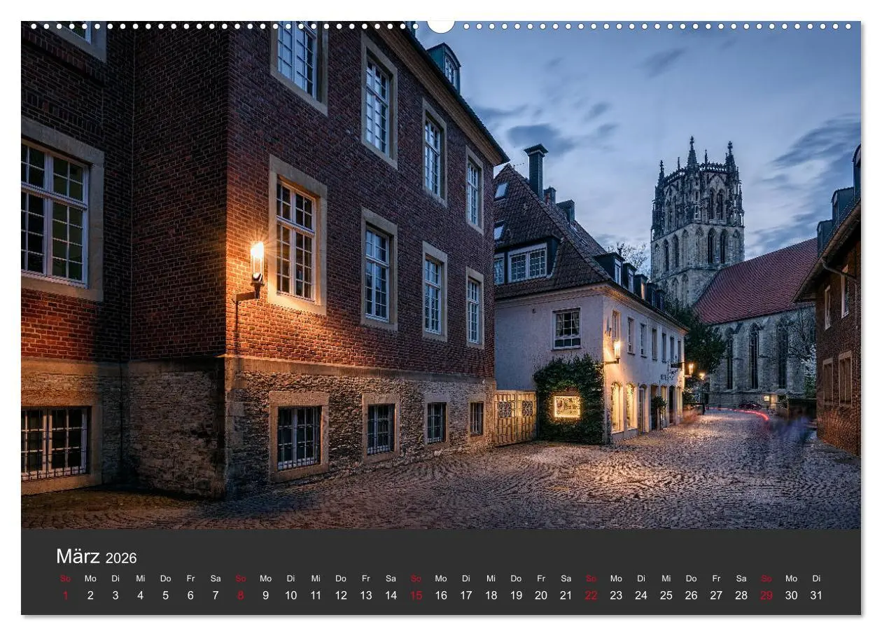 Bild: 9783457936320 | Münster mit Licht (Wandkalender 2026 DIN A2 quer), CALVENDO...