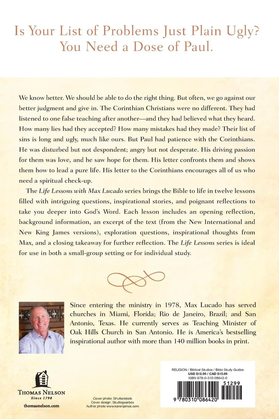 Rückseite: 9780310086420 | Life Lessons from 1 Corinthians | A Spiritual Health Check-Up | Lucado