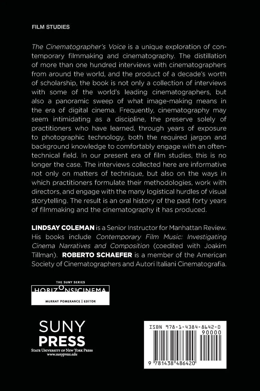Rückseite: 9781438486420 | The Cinematographer's Voice | Lindsay Coleman (u. a.) | Taschenbuch