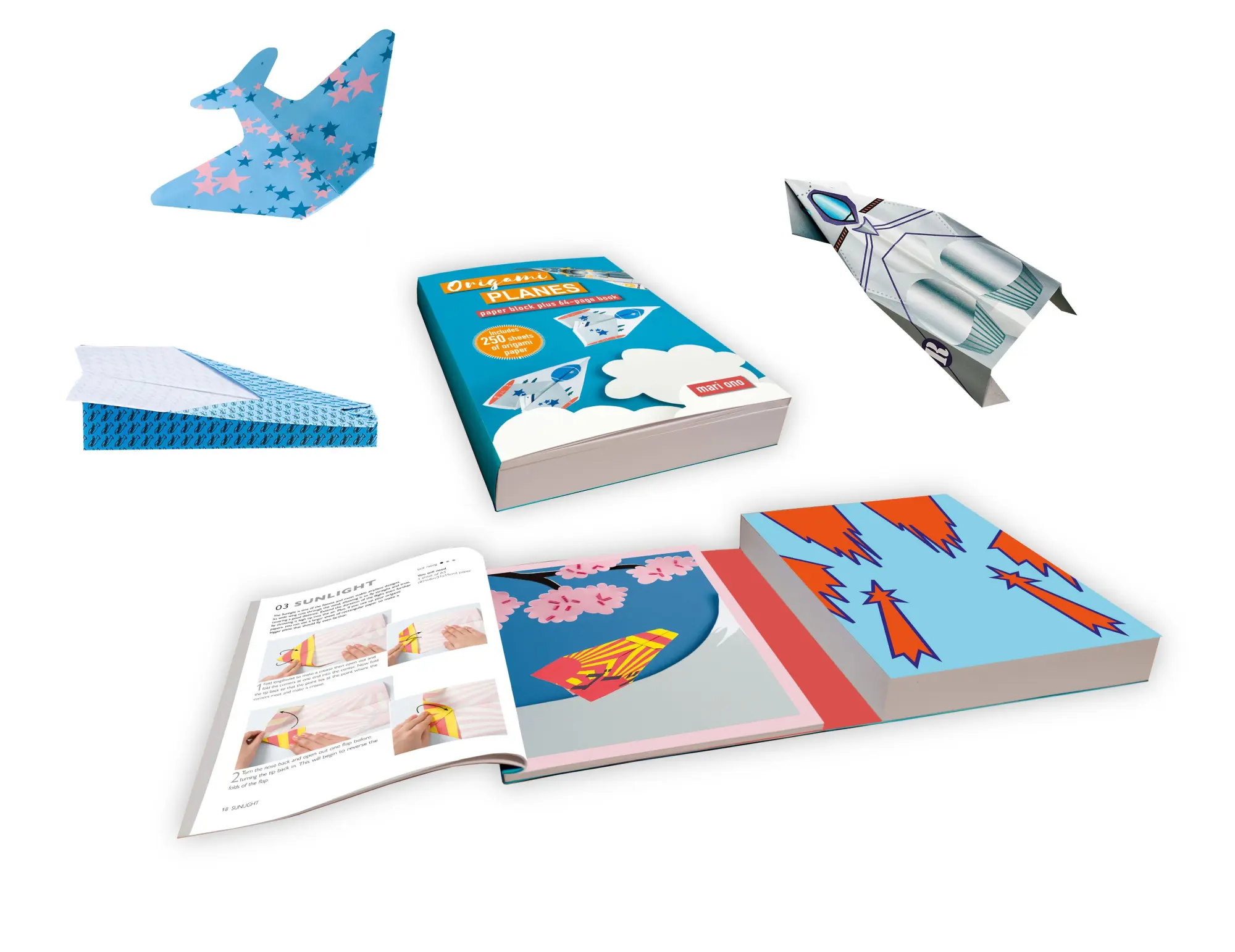 Bild: 9781800656420 | Origami Planes | Paper block plus 64-page book | Mari Ono | Buch