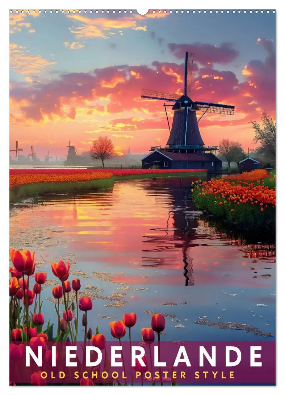Cover: 9783516256420 | Niederlande - Old School Poster Style (Wandkalender 2026 DIN A2...