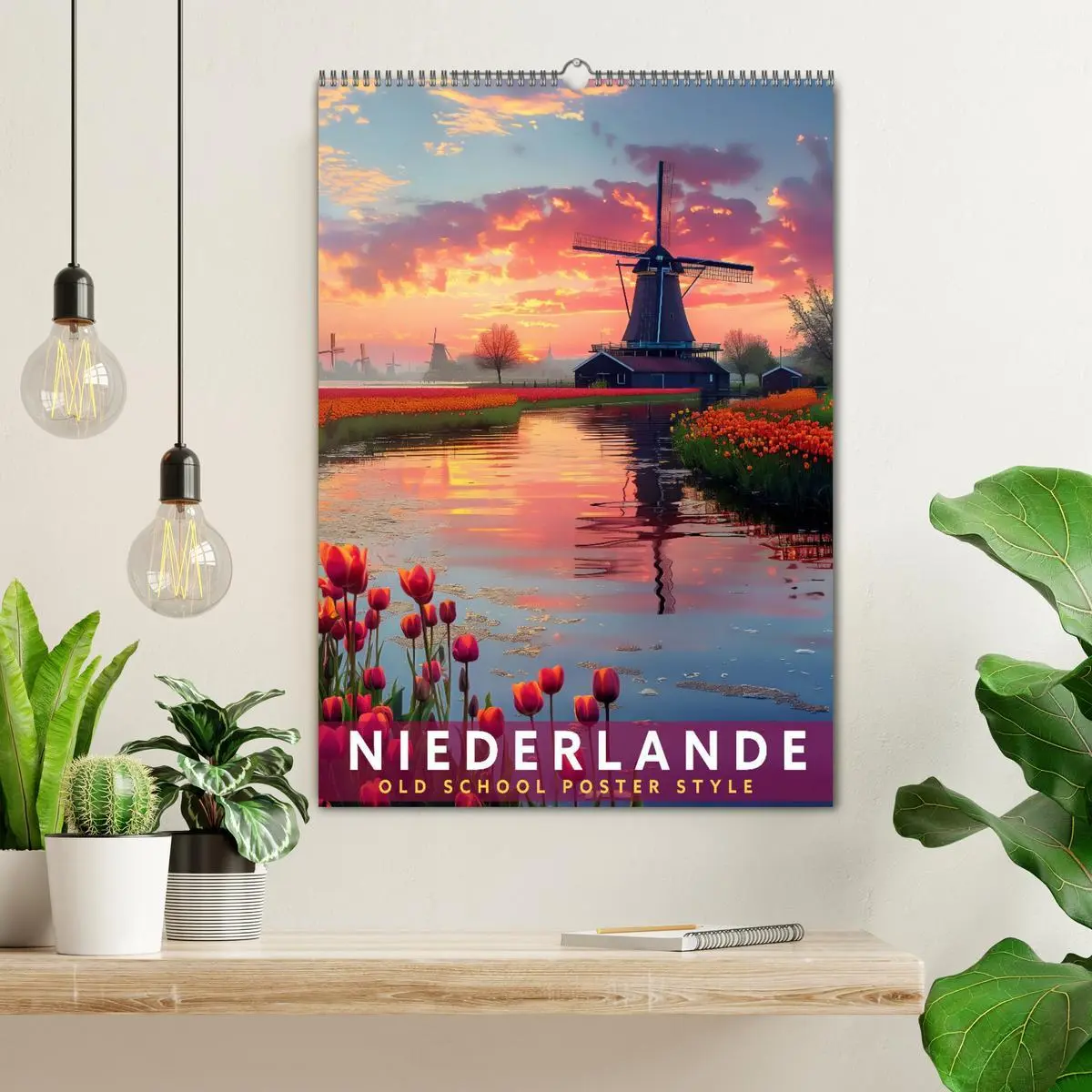 Bild: 9783516256420 | Niederlande - Old School Poster Style (Wandkalender 2026 DIN A2...