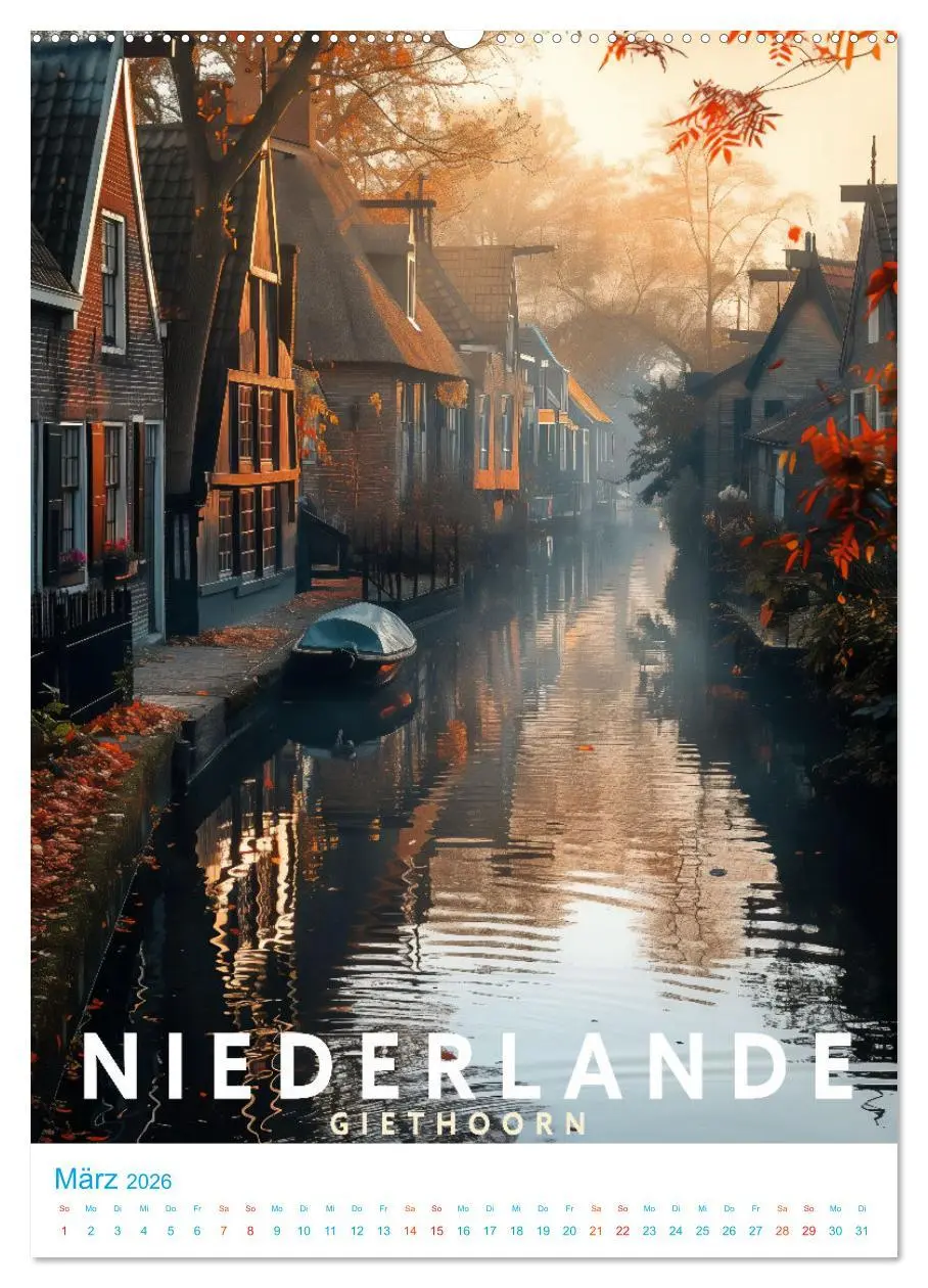 Bild: 9783516256420 | Niederlande - Old School Poster Style (Wandkalender 2026 DIN A2...
