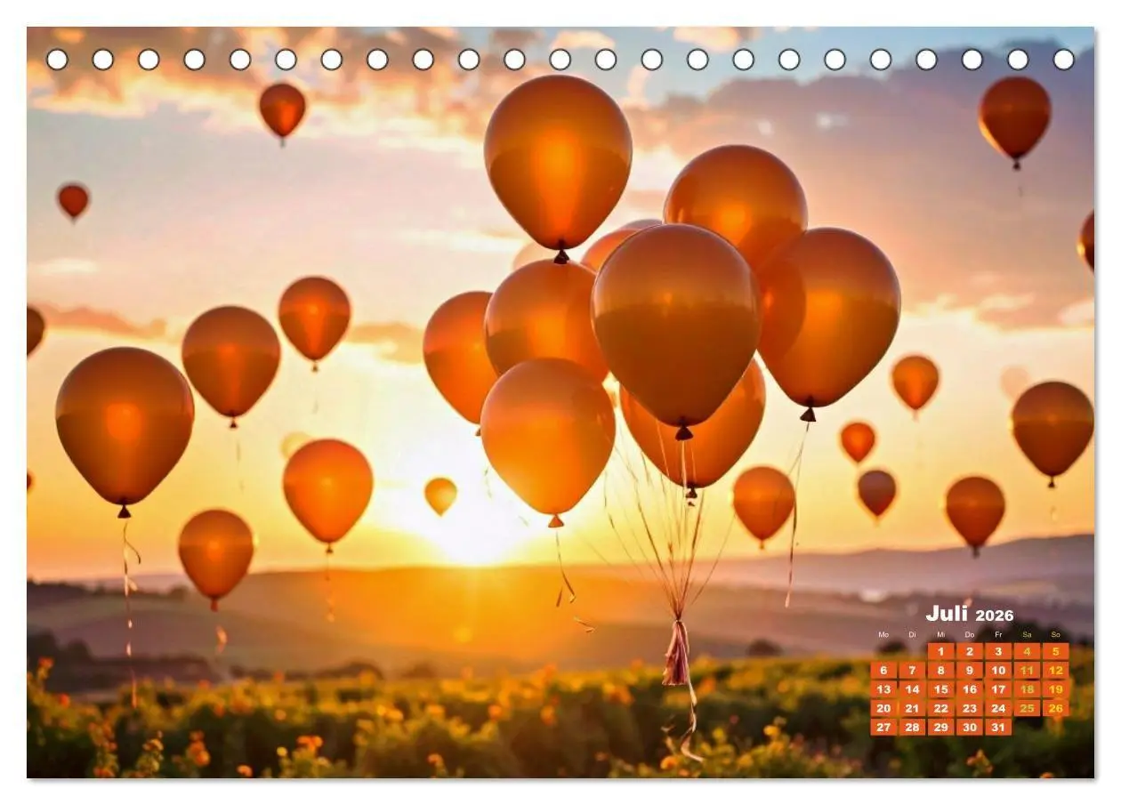 Bild: 9783516706420 | Die Welt in Orange (Tischkalender 2026 DIN A5 quer), CALVENDO...