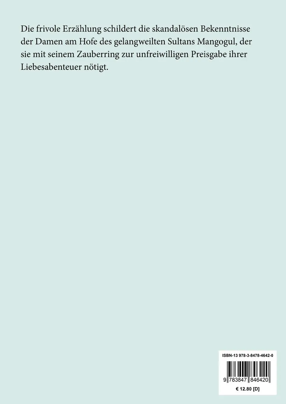 Rückseite: 9783847846420 | Die geschwätzigen Kleinode oder Die Verräter (Großdruck) | Diderot