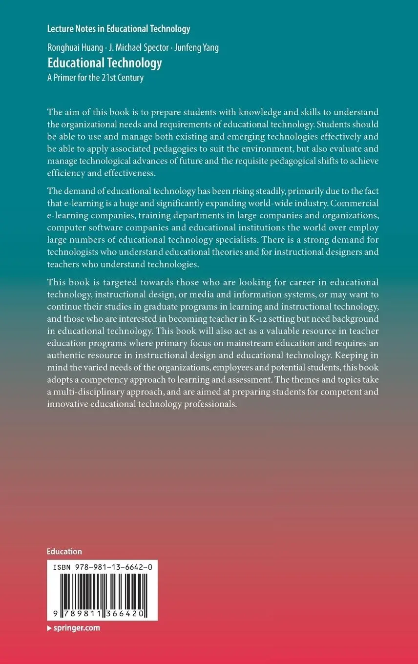Rückseite: 9789811366420 | Educational Technology | A Primer for the 21st Century | Huang (u. a.)