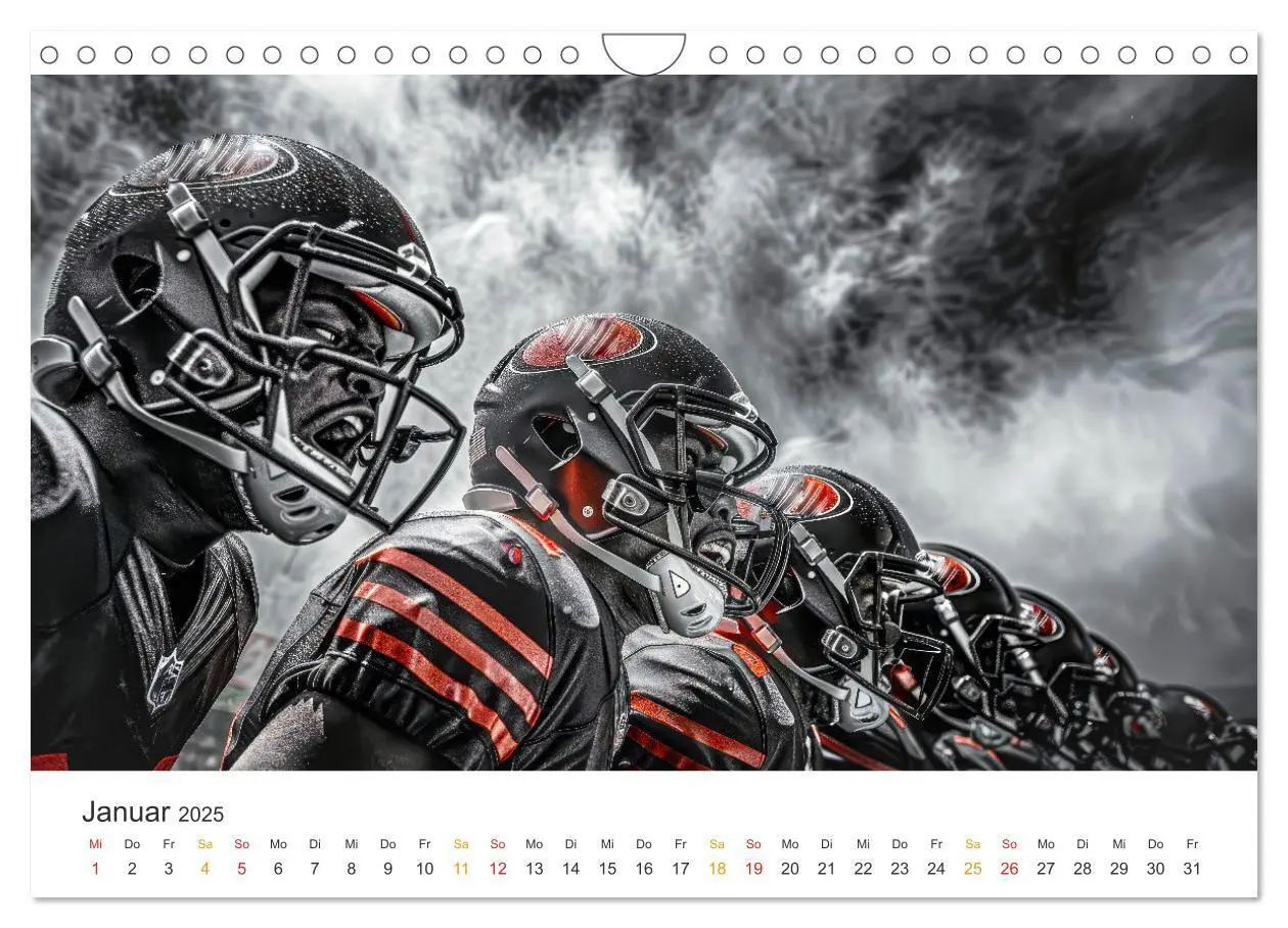 Bild: 9783383806520 | American Football - coole Momente (Wandkalender 2025 DIN A4 quer),...
