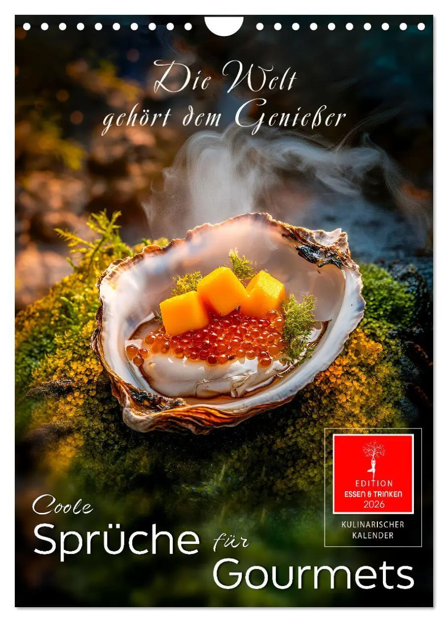 Cover: 9783516246520 | Coole Sprüche für Gourmets (Wandkalender 2026 DIN A4 hoch),...