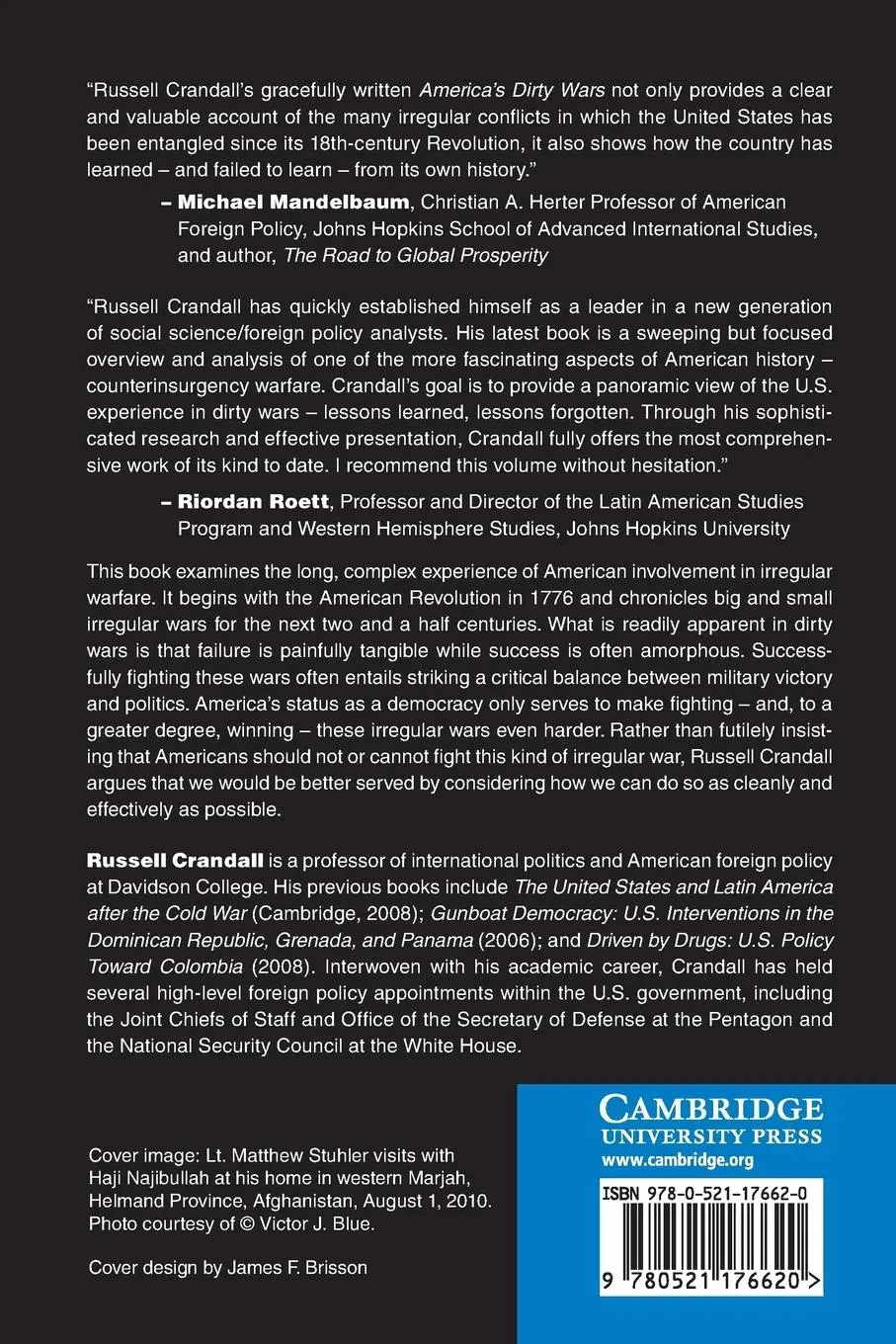 Rückseite: 9780521176620 | America's Dirty Wars | Russell Crandall | Taschenbuch | Englisch