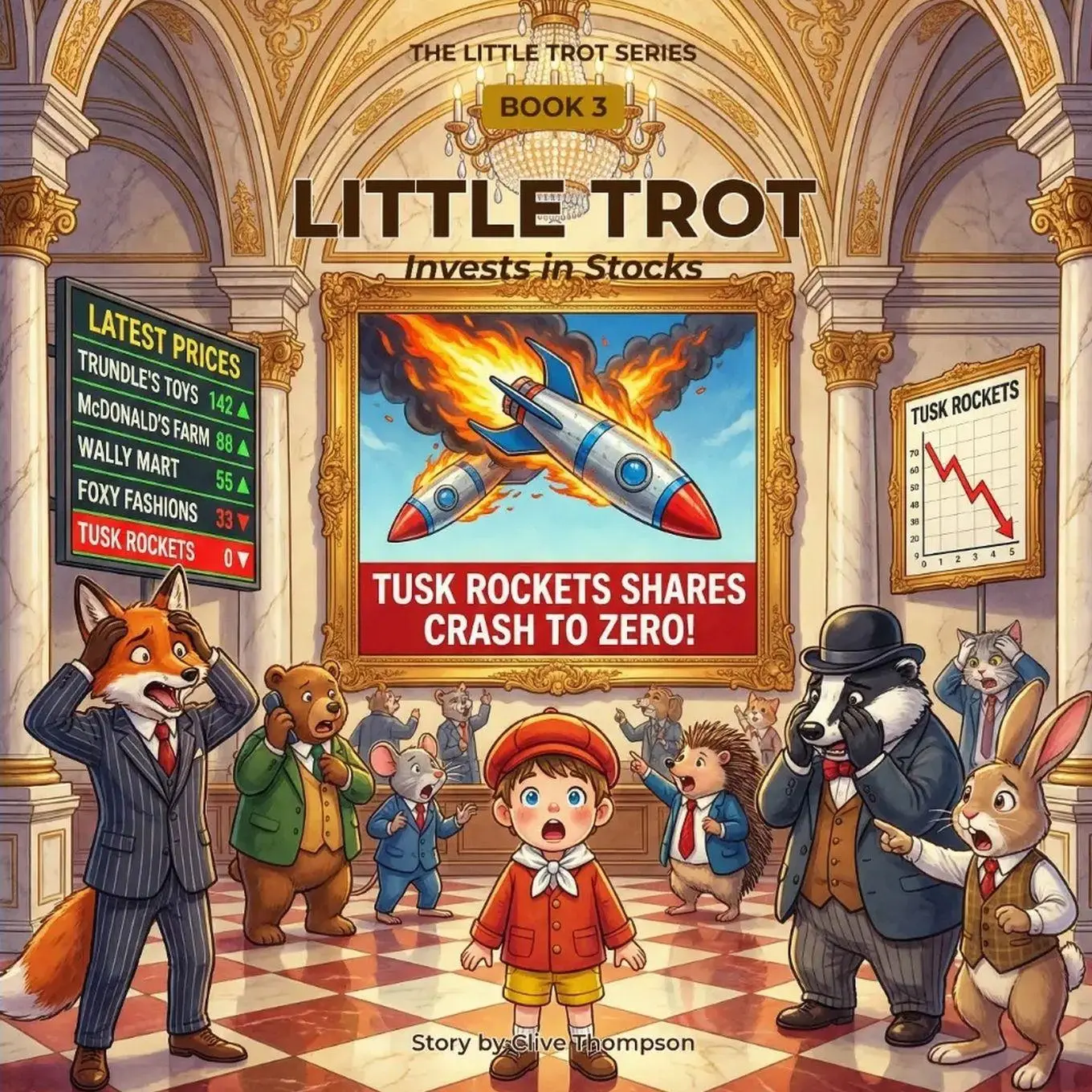 Cover: 9782970206620 | LITTLE TROT INVESTS IN STOCKS | Financial Literacy for Kids | Thompson
