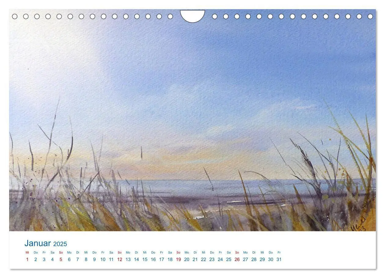 Bild: 9783457146620 | Föhr - Aquarelle (Wandkalender 2025 DIN A4 quer), CALVENDO...