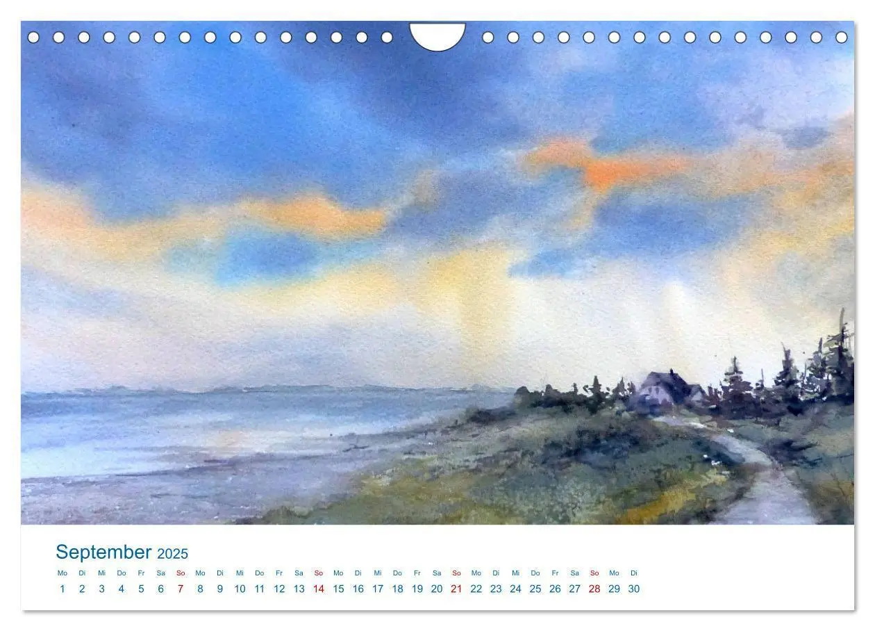 Bild: 9783457146620 | Föhr - Aquarelle (Wandkalender 2025 DIN A4 quer), CALVENDO...