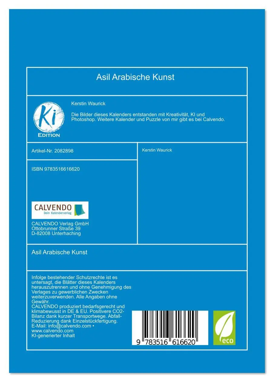 Bild: 9783516616620 | Asil Arabische Kunst (Tischkalender 2026 DIN A5 hoch), CALVENDO...