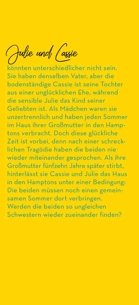 Bild: 9783596296620 | Schwestern für einen Sommer | Roman | Cecilia Lyra | Taschenbuch