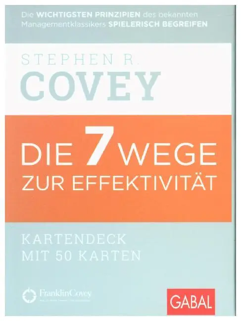 Cover: 9783897496620 | Die 7 Wege zur Effektivität | Kartendeck mit 50 Karten | Covey | Box