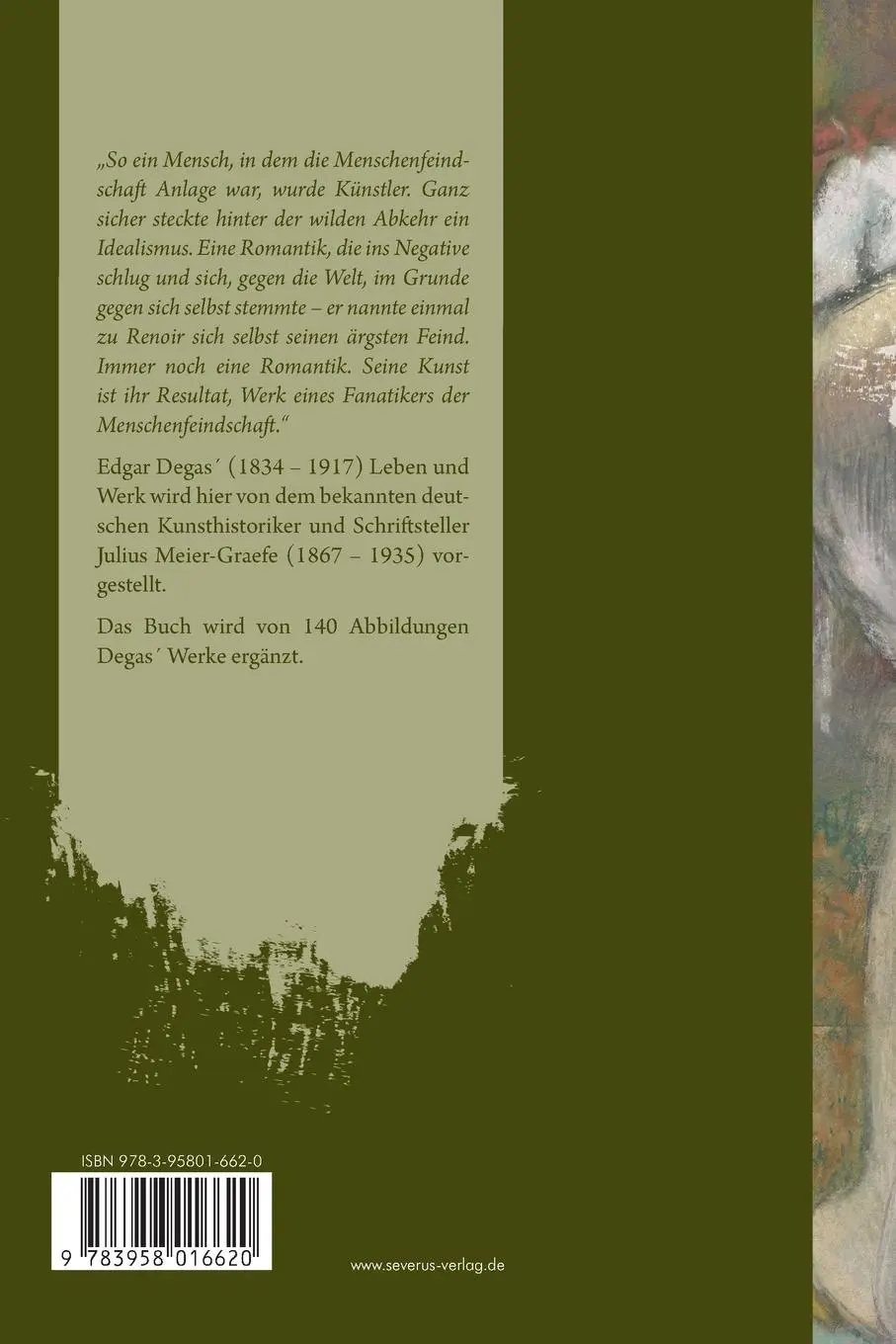 Rückseite: 9783958016620 | Edgar Degas | Julius Meier-Graefe | Taschenbuch | Paperback | Deutsch
