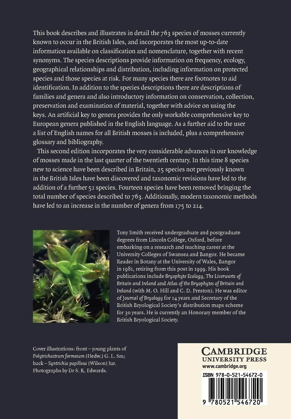 Rückseite: 9780521546720 | The Moss Flora of Britain and Ireland | A. J. E. Smith | Taschenbuch