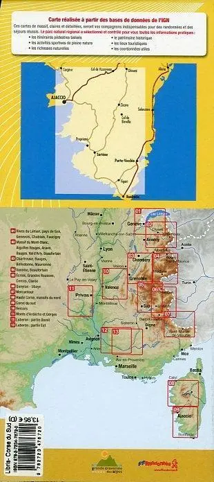 Bild: 9782723476720 | Libris Wanderkarte 09. Corse du sud (GR20) - Porto - Sagone - Pays...