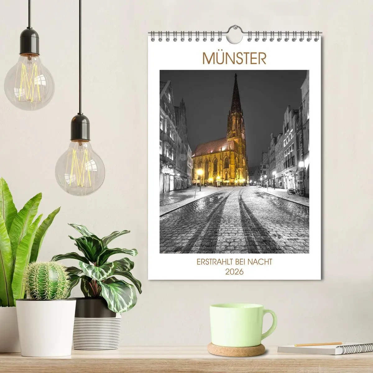 Bild: 9783516396720 | Münster - erstrahlt bei Nacht (Wandkalender 2026 DIN A4 hoch),...