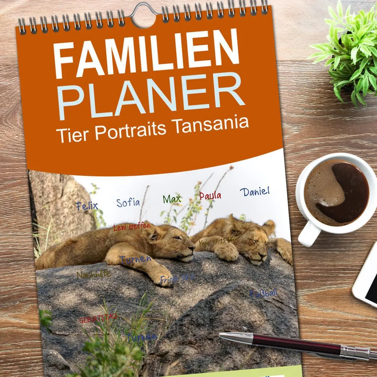 Bild: 9783516606720 | Familienplaner 2026 - Tier Portraits Tansania mit 5 Spalten...