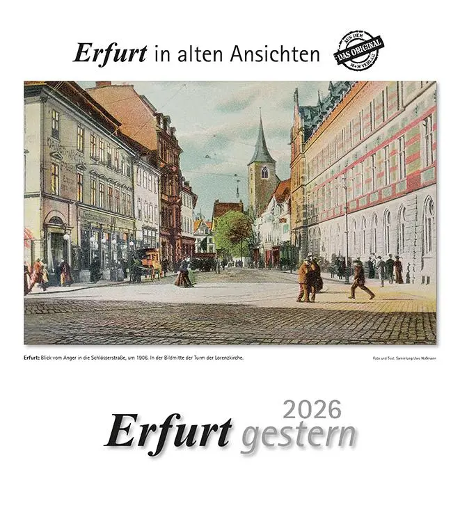 Cover: 9783961666720 | Erfurt gestern 2026 | Erfurt in alten Ansichten | Kalender | 13 S.