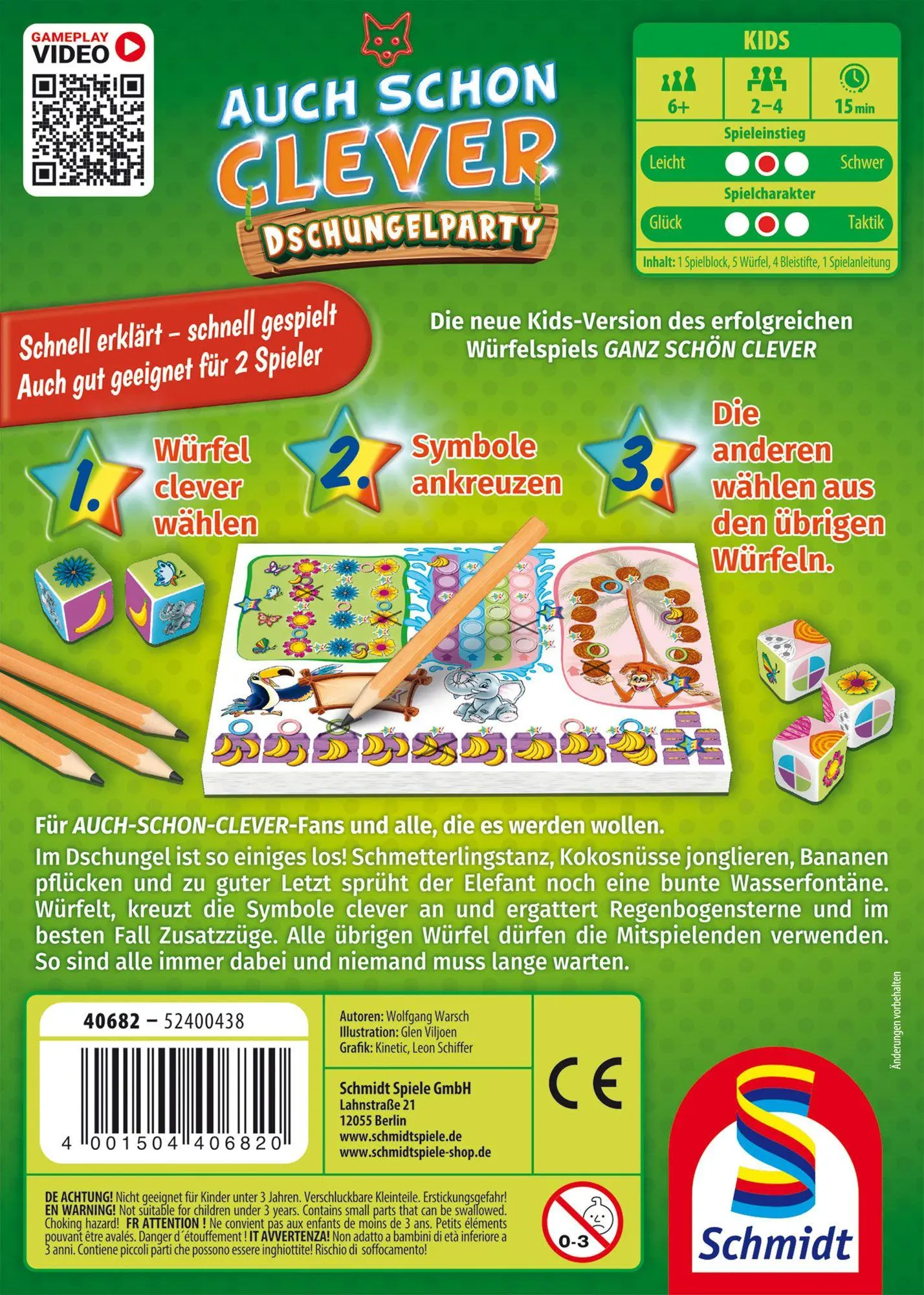 Bild: 4001504406820 | Auch schon clever - Dschungelparty | Kinderspiel Klein &amp; Fein | Spiel
