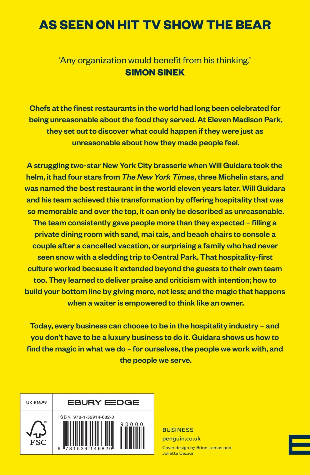 Rückseite: 9781529146820 | Unreasonable Hospitality | Will Guidara | Taschenbuch | Ebury Edge