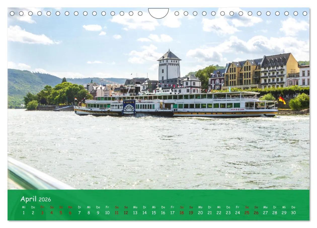Bild: 9783457366820 | Eine Kreuzfahrt auf dem Rhein (Wandkalender 2026 DIN A4 quer),...