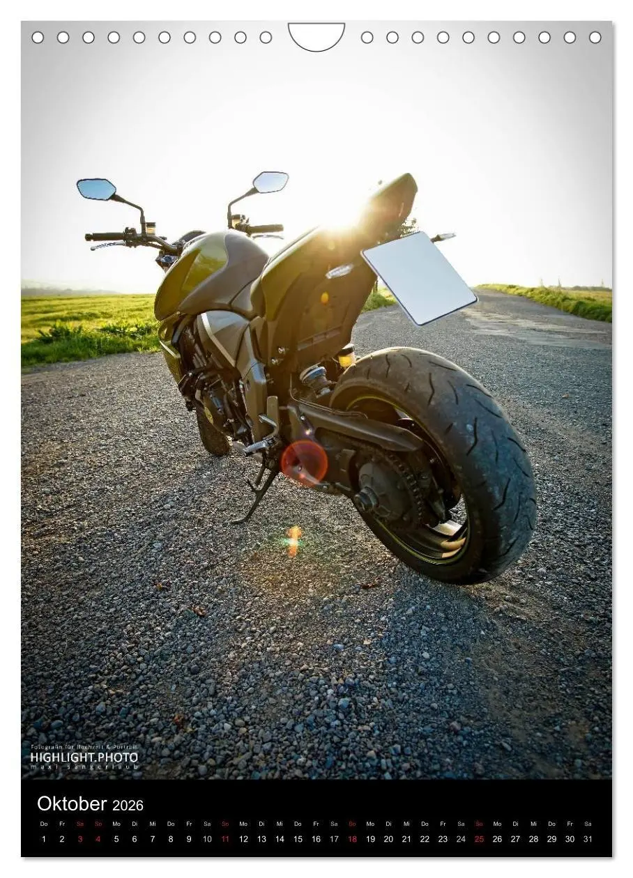 Bild: 9783516456820 | HONDA CB1000R (Wandkalender 2026 DIN A4 hoch), CALVENDO Monatskalender