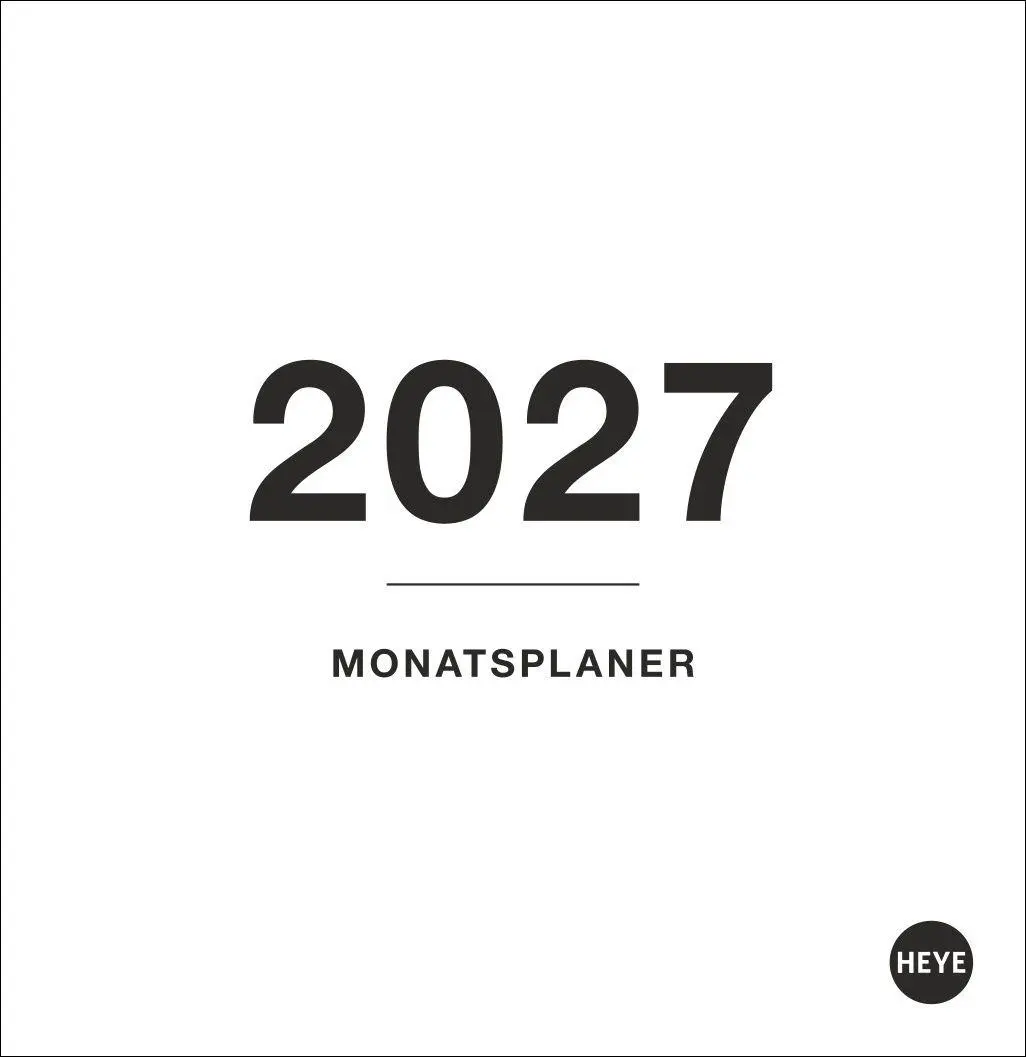 Cover: 9783756416820 | Black&amp;White Monatsplaner zum Aufstellen 2027 | Kalender | 13 S. | 2027