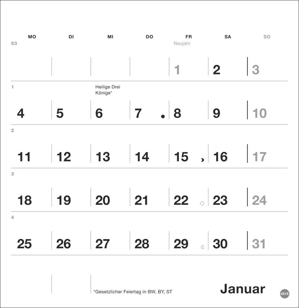 Bild: 9783756416820 | Black&amp;White Monatsplaner zum Aufstellen 2027 | Kalender | 13 S. | 2027