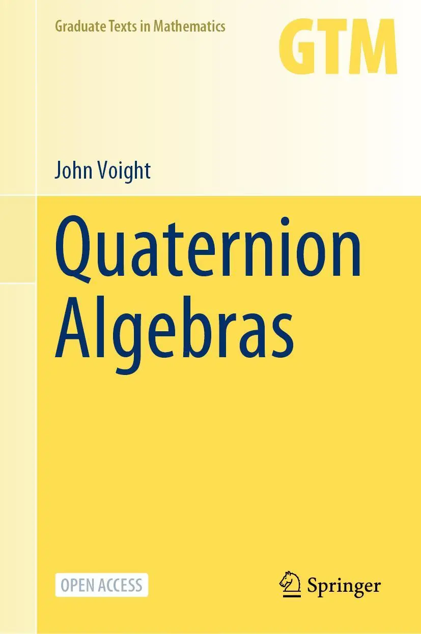 Cover: 9783030566920 | Quaternion Algebras | John Voight | Buch | xxiii | Englisch | 2021