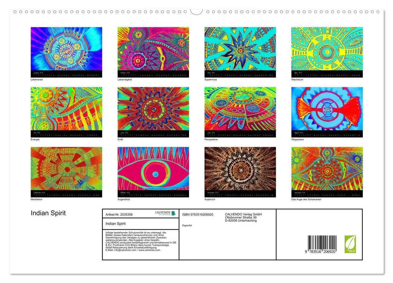 Bild: 9783516206920 | Indian Spirit (hochwertiger Premium Wandkalender 2026 DIN A2 quer),...