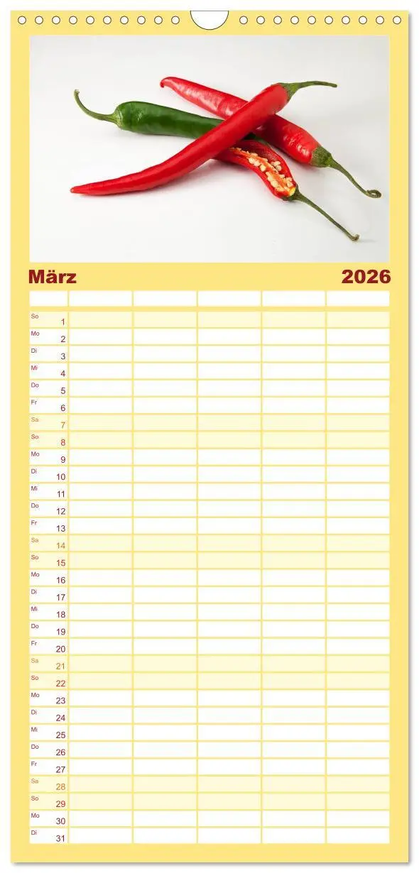 Bild: 9783516516920 | Familienplaner 2026 - Kulinarische Kompositionen mit 5 Spalten...