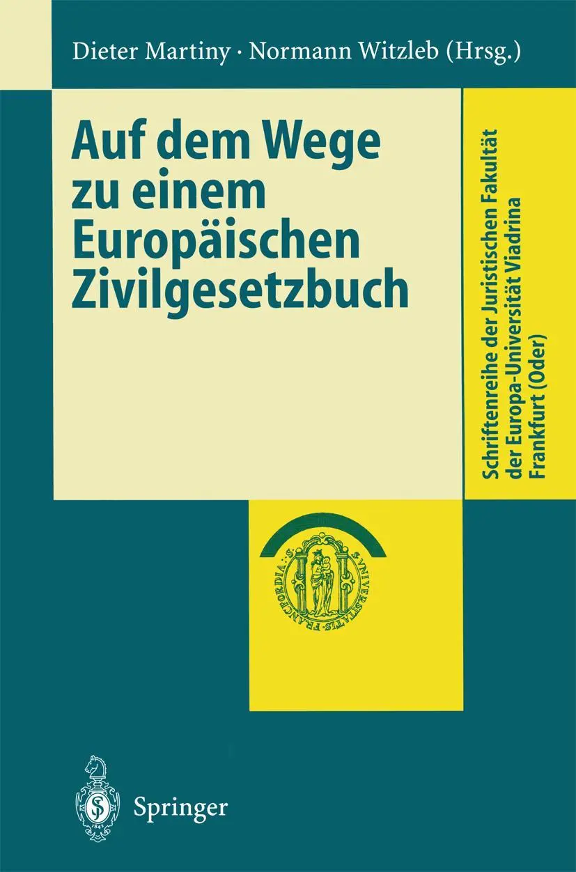 Cover: 9783540656920 | Auf dem Wege zu einem Europäischen Zivilgesetzbuch | Witzleb (u. a.)