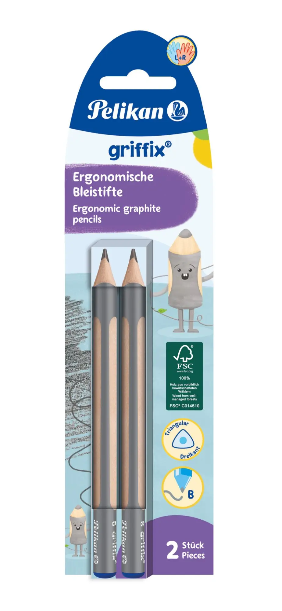 Cover: 4012700817020 | Pelikan Bleistift griffix® Stärke B, 2er Set | 817028 | 2023 | Pelikan