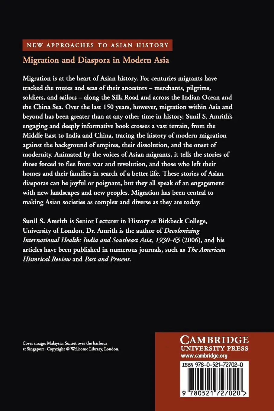 Rückseite: 9780521727020 | Migration and Diaspora in Modern Asia | Sunil Amrith | Taschenbuch